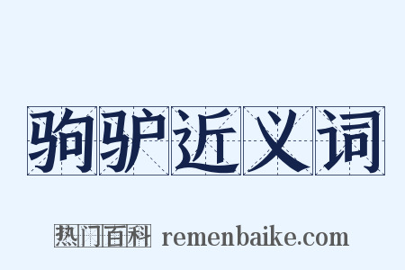驹驴近义词是什么意思的图片